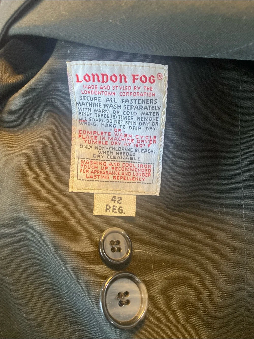 London Fog Men's Black Double-Breasted Belted Trench Coat